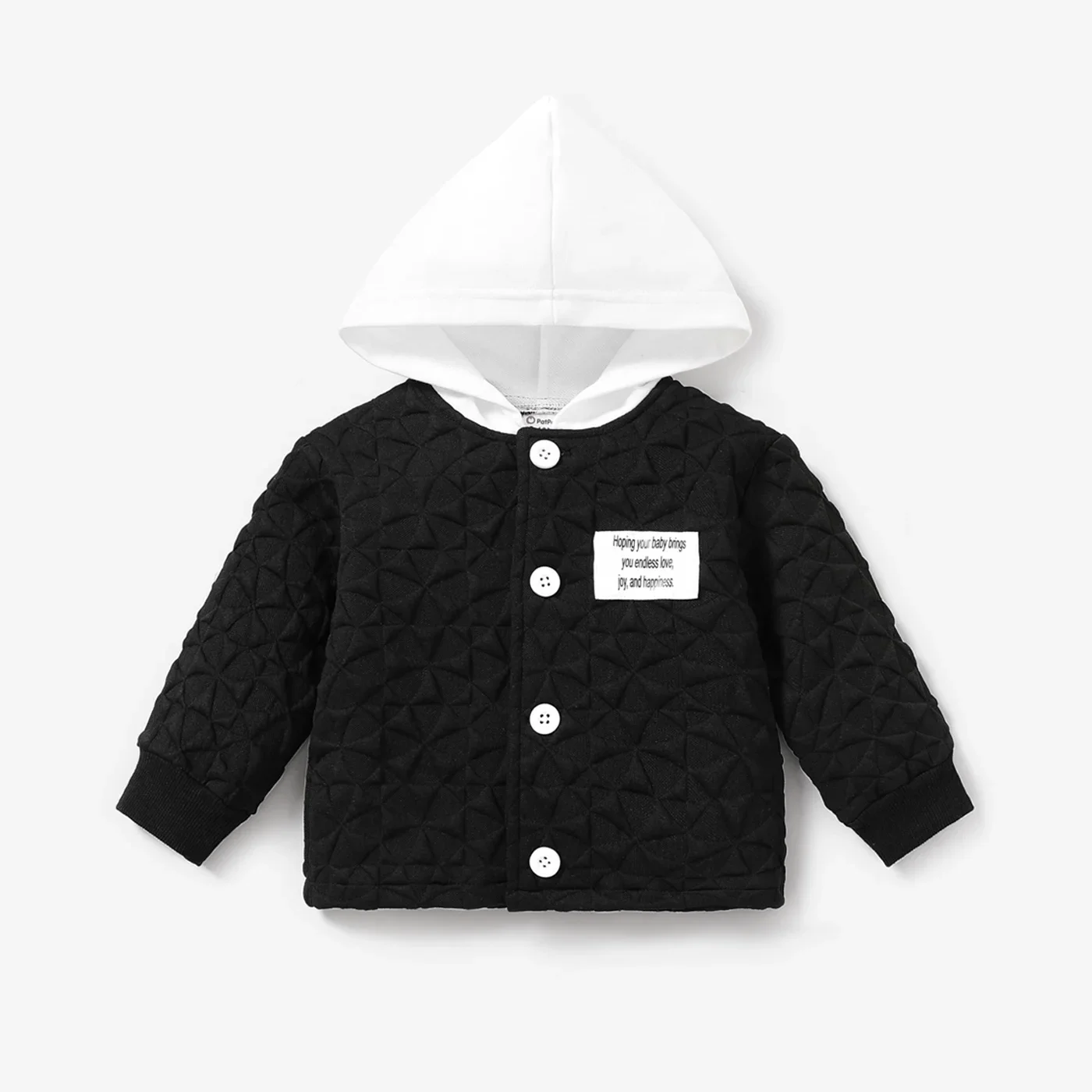 Baby Jacket Hooded Coat PatPat Baby Boy Avant-garde Solid Color Long Sleeve Coat Casual/Outdoor Solid color for Autumn Season