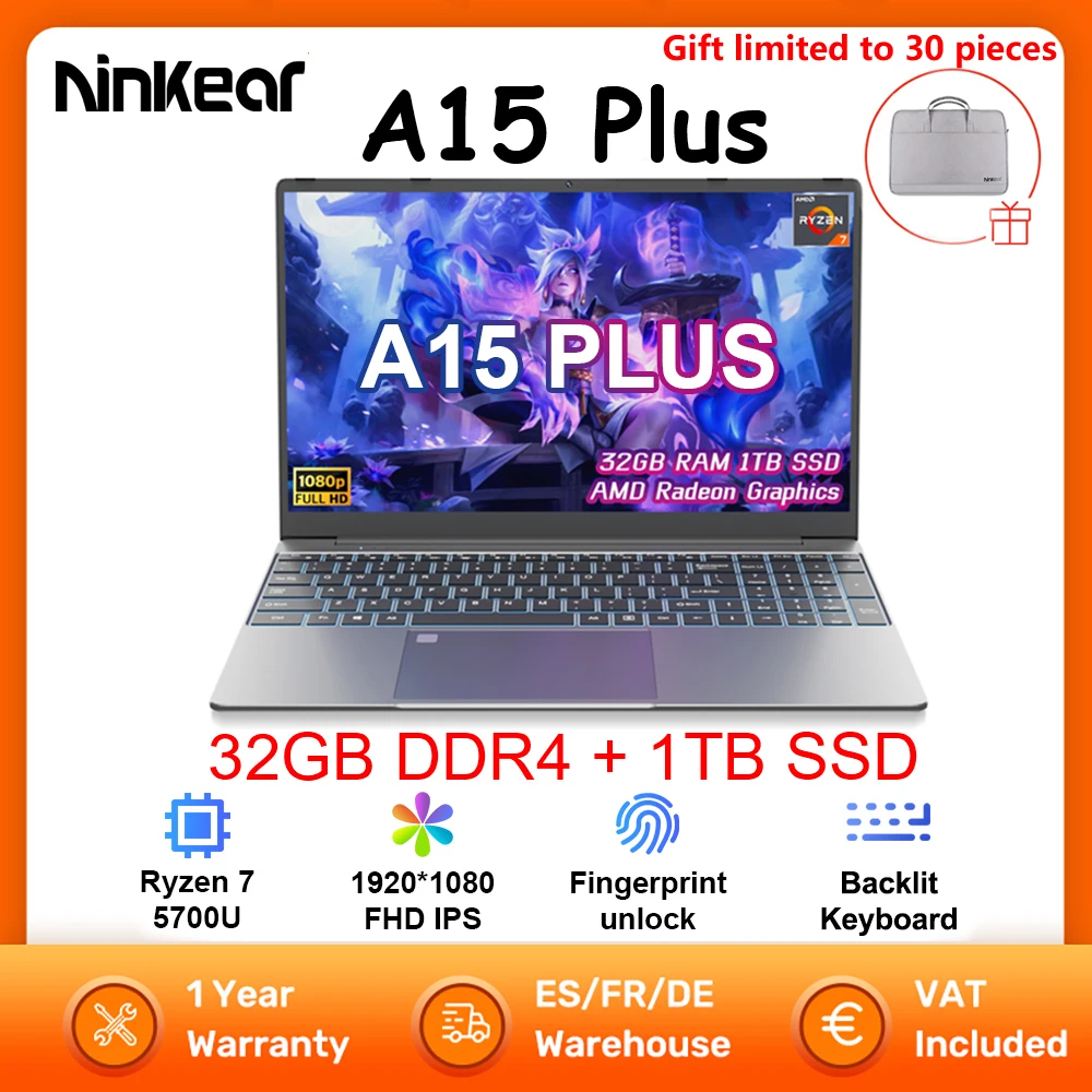 Ninkear-A15-Plus-Gaming-Laptop-15-6-IPS-FHD-AMD-Ryzen-7-5700U-Notebook ...