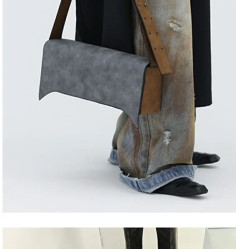 JIAERDI Vintage Grey Shoulder Bags Purse Women Retro Hot Girls Patchwork Casual Handbag Ladies Fashion Elegant Y2k Bag Bolsos