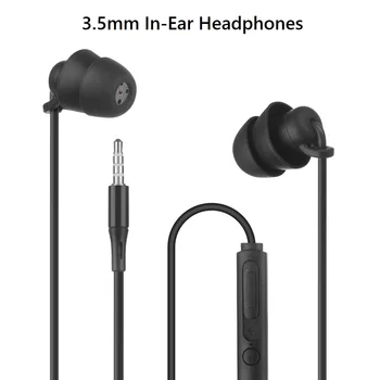 1Pc 3.5mm auricolari In-Ear riduzione del rumore cuffie cablate con controllo del Volume cuffie Stereo per il sonno cuffie sportive per Android