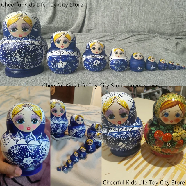 ロシア民芸品マトリョーシカ10個セット 手描き25センチ 楽天市場】マトリョーシカ 人形 民芸品 手描き オブジェ 10個組