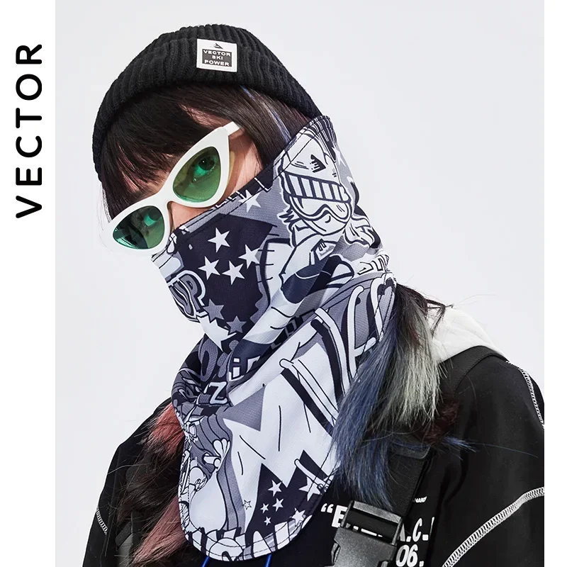 VECTOR Winter Unisex Warm Ski Cycling Mask Snowboard Outdoor Sport Full Face Cartoon Triangular Scarf Windproof Skiing