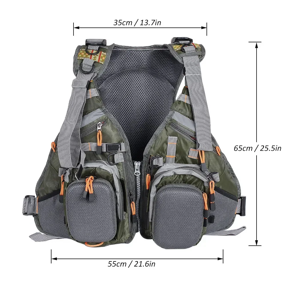 3 In 1 Mesh Fly Fishing Vest and Backpack Breathable Outdoor Fishing Safety  Life Jacket Fisherman Multifunctional Vest