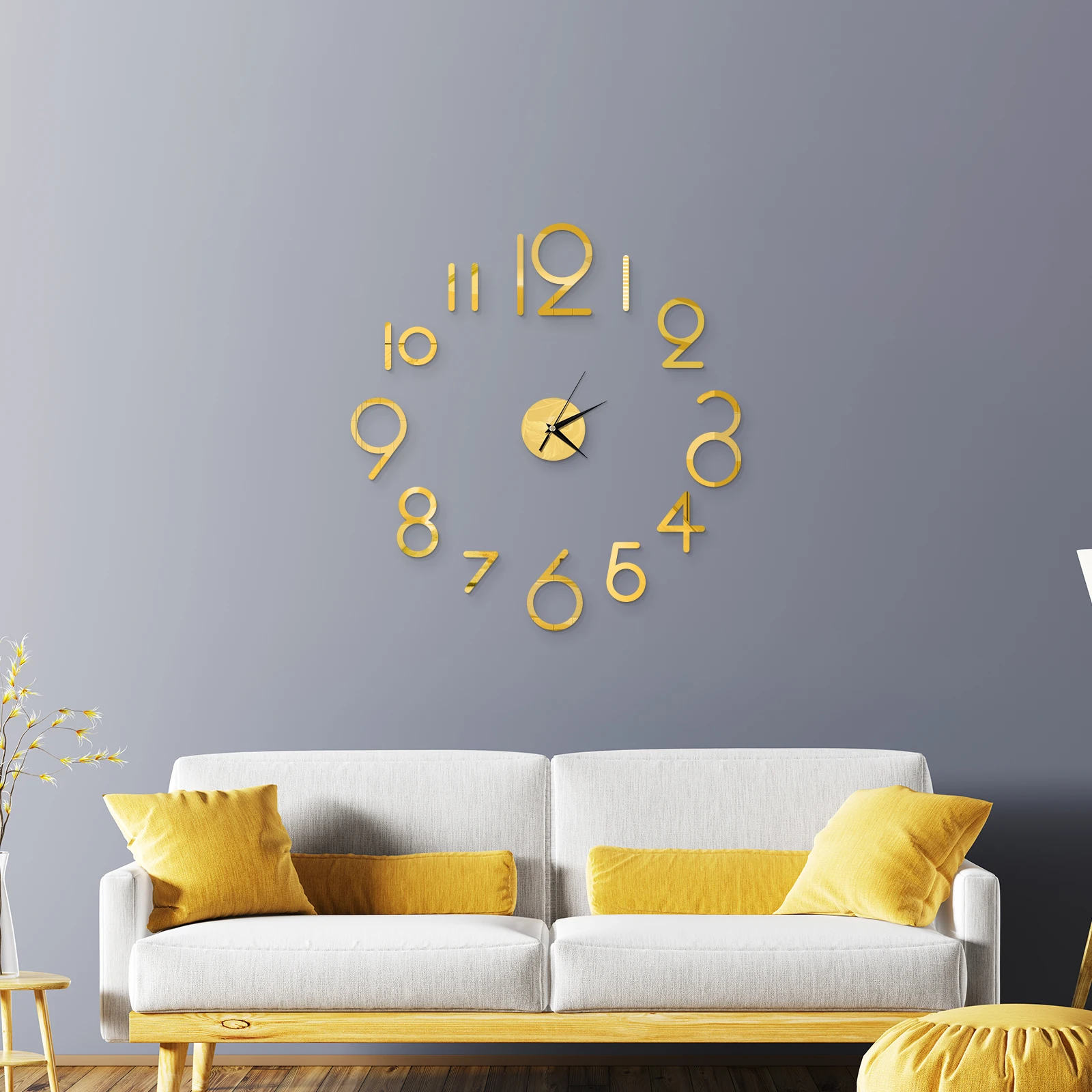 3D Large Wall Clock reloj de pared DIY Quartz Watch Acrylic Mirror Stickers Horloge Murale Home Decor Clocks 2021 Modern Design