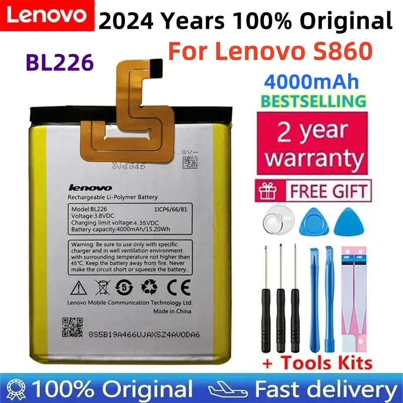 

New original High Quality 3.8V 4000mAh For Lenovo BL226 Battery For Lenovo S860 Mobile phone Replacement Batteries