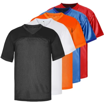 Summer Mens Football Jersey Solid Color Outdoor Sports Training Soccer Uniform Breathable Quick Drying Football T Shirt Male 1