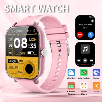 Nuovo Smartwatch 2026 per Android iOS, Schermo da 1,83 Pollici, Chiamate Bluetooth, Monitoraggio Ossigeno nel Sangue/Pressione, Smartwatch per Donne e Uomini HW12