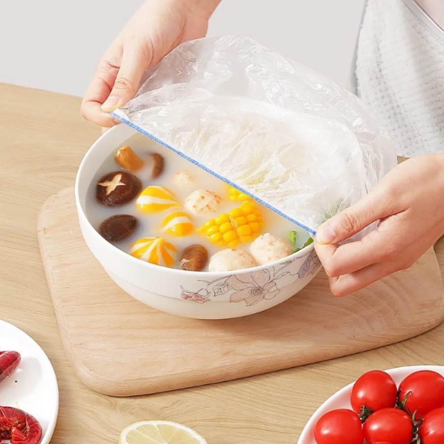 100pcs Reusable Elastic Food Bowl Protective Covers,Stretchable Cover,Suitable For Different Sizes 2.0-9.5 inch Bowls And Plates