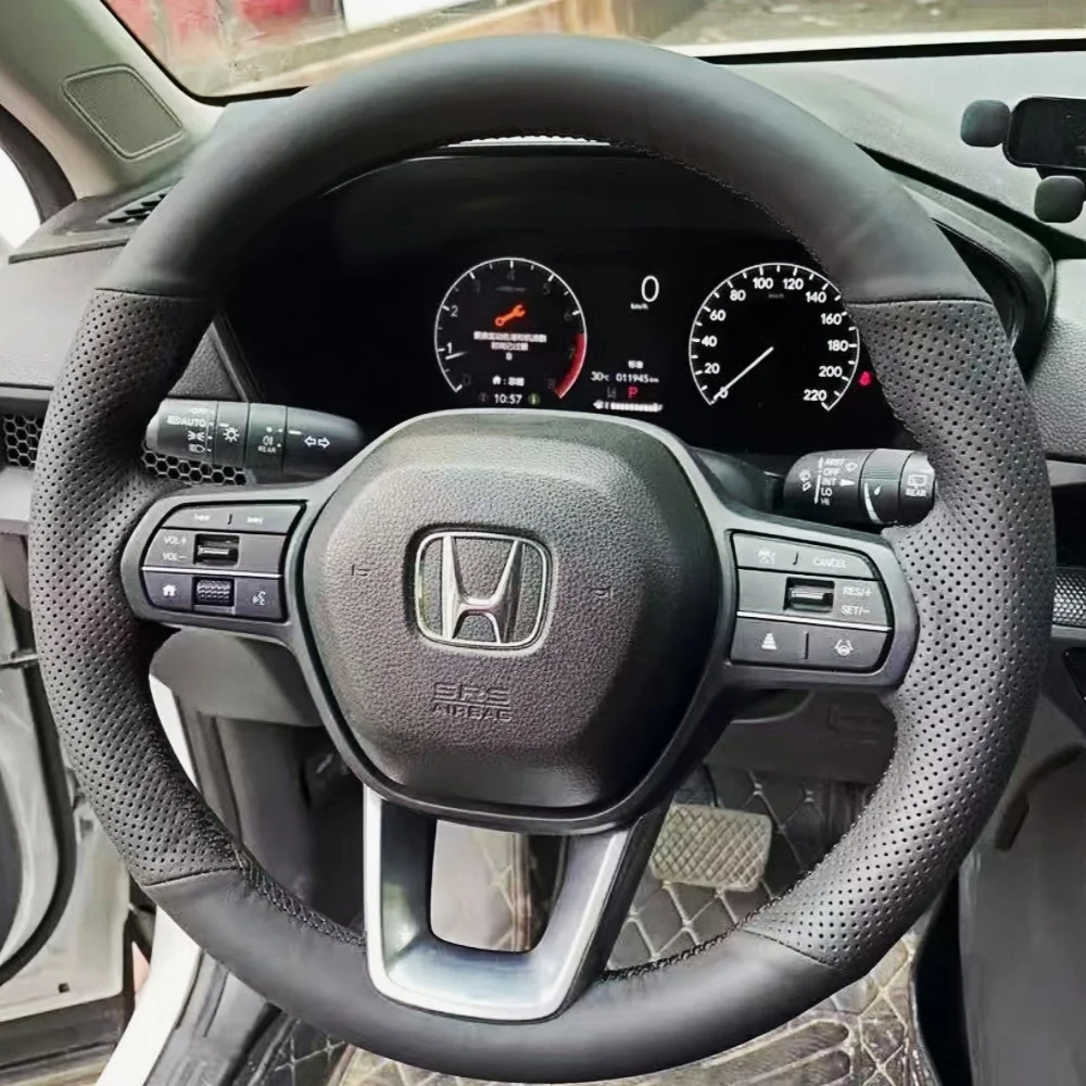 Anpassung Auto Lenkrad Abdeckung Zubehör Hand Nähen Mikrofaser Leder Für Honda Civic 11th CRV CR-V XRV Auto Teile