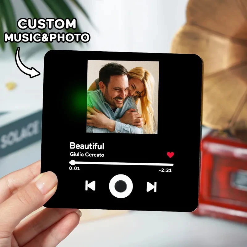 Personalized Music-play Refrigerator Magnet Plastic Tape With Built-in Music Player Unique Home Decor Gift Music Lovers