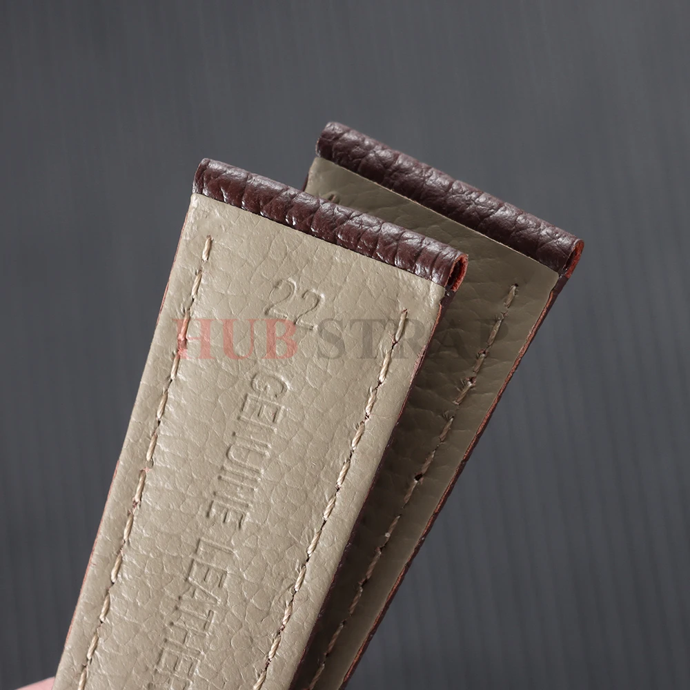 Premium Brown Leather Watch Band - Universal Business Strap
