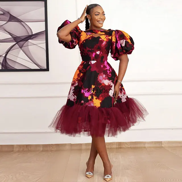 Damilola Gathered Print Dress - Image 2
