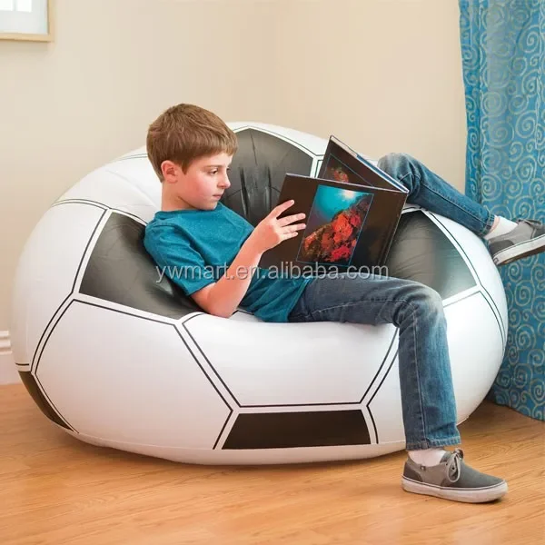 Sofa Bean Bag Chair for Adults and Teens Perfect Outdoor inflatable soccer ball chair football printed bean bag lazy sofa