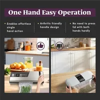 Mesliese Vacuum Sealer Machine,95kPa 140W One Hand Operation Food Sealer,Double Seal Strip w Build-in Cutter & Countdown Display 2
