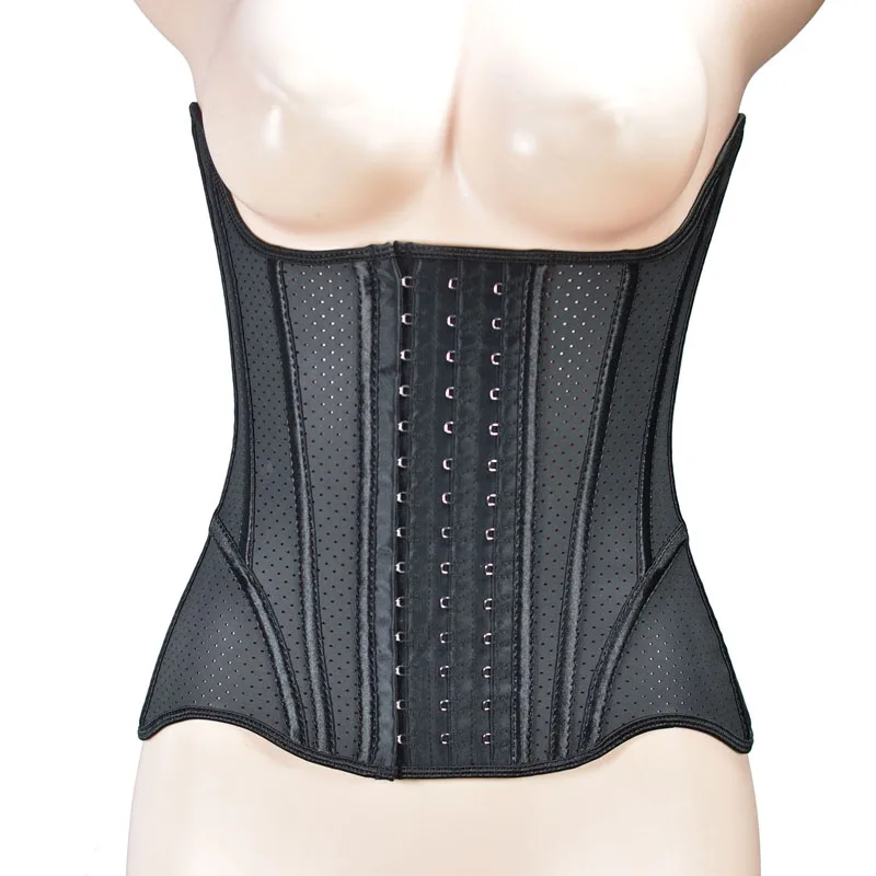 11 inch Latex Waist Trainer 18 Spiral Steel Boned Breathable Underbust Corsets and Bustiers Body Shaper Faja for Women Plus Size