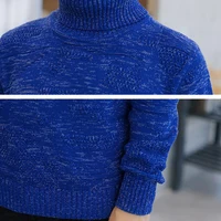 YJKVUR 2024 New 100% Cotton Knit Turtleneck Thick Sweater Men Vintage Winter Warm Knitwear Classical Pullovers Knit Jumper 3