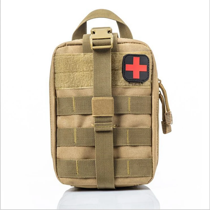 

EMT First Aid IFAK Rip-Away Utility Pouch Medical MOLLE Tactical Pouch With Flag and Cross Patch for Outdoor Camping Hunting