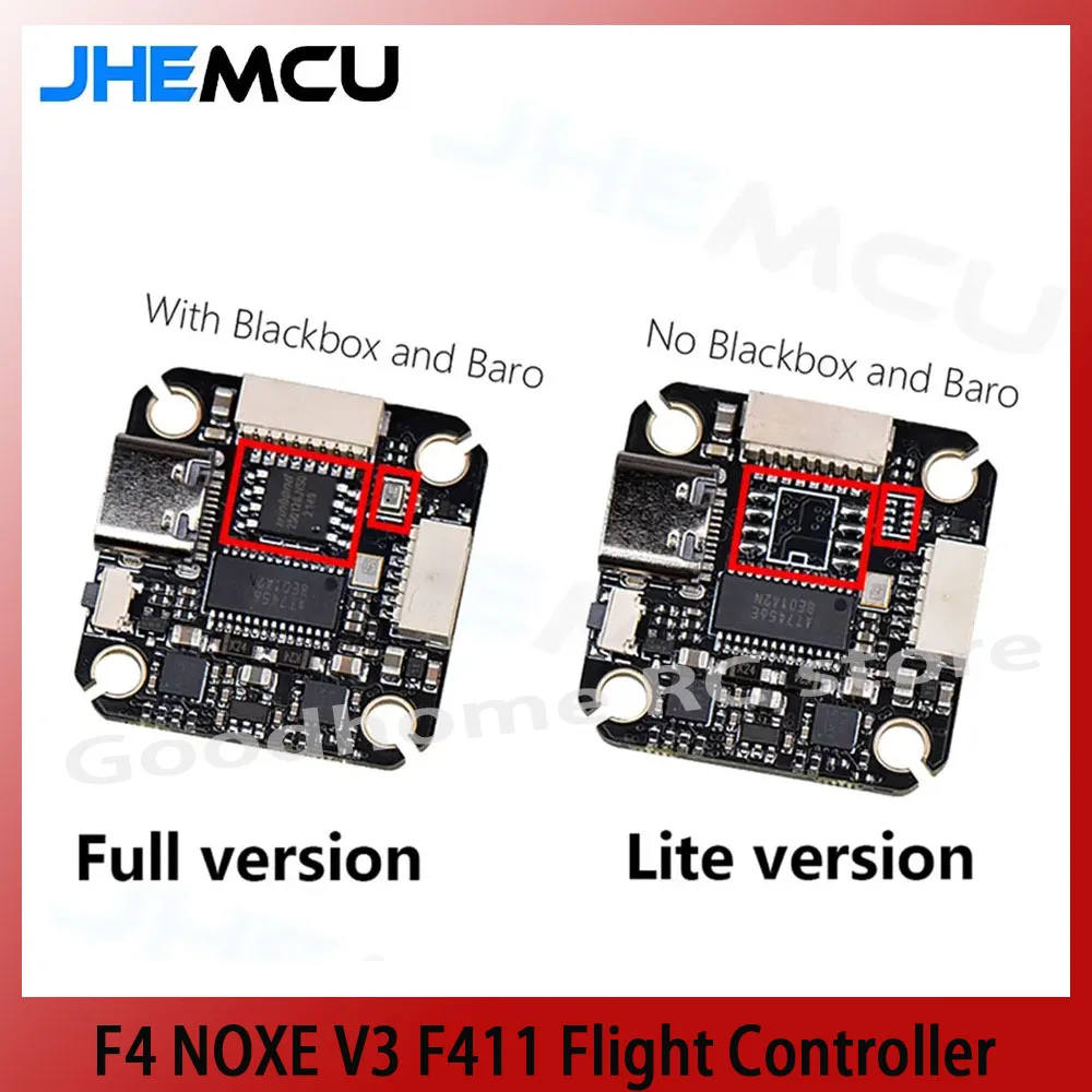 

Контроллер полета JHEMCU F4 NOXE V3 F411, 5 в 10 в BEC OSD Baro BlackBox 2-6S LIPO 20x20 мм для FPV радиоуправляемого дрона