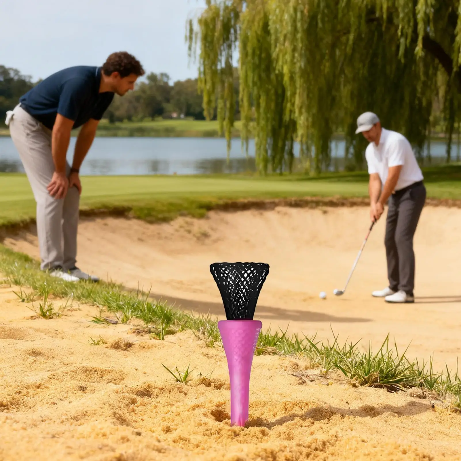 Golf Tees 3piece Mesh Design Base Reduce Friction Practice Golf Tees High-Elastic For Men Women Golfers Practice Kids Home