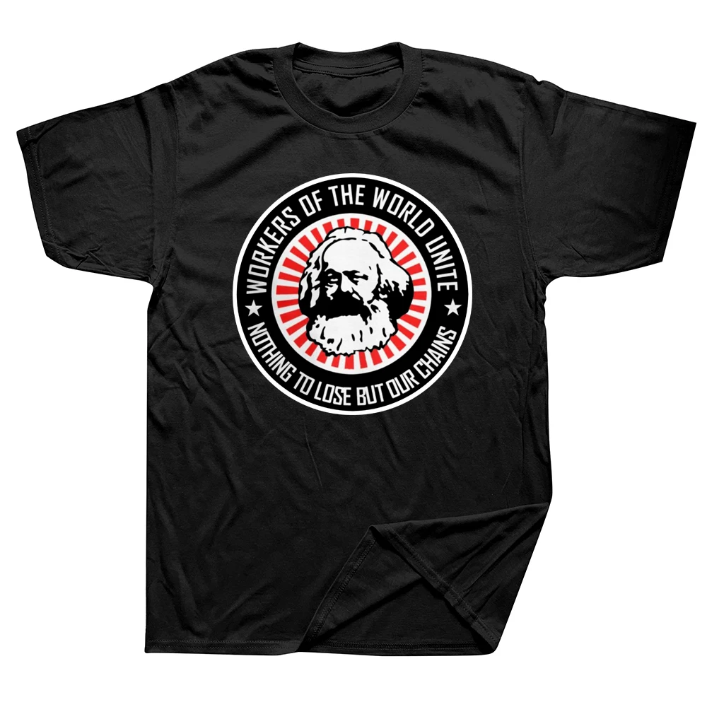 

Karl Marx Workers Unite Novelty Communism Marxism Socialism T Shirts Graphic Streetwear Short Sleeve Birthday Gifts T-shirt