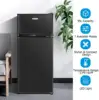 Compact Refrigerator 3.4 Cu. Ft. Classic Fridge with Adjustable Removable Glass Shelves Mechanical Control Recessed Handle 4