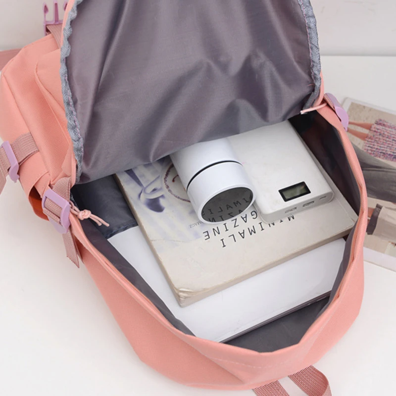 Solid Tide Cool Tooling Women's Backpacks for Girls Large-capacity School Bag Female High School Student Women Backpack Shoulder