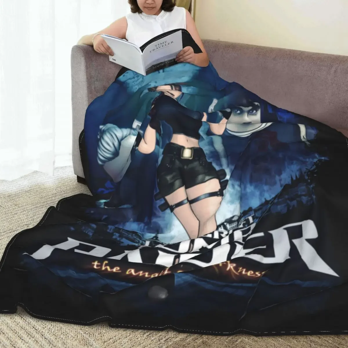 Tomb Raider Angel Of Darkness Fleece Blankets Lara Adventer Game Awesome Throw Blankets for Home 150*125cm Bedspreads 3