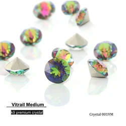 Sparkling Multi-Size Rhinestone Crystal Gems for DIY Jewelry and Nail Art Decoration (Vitrail Medium)