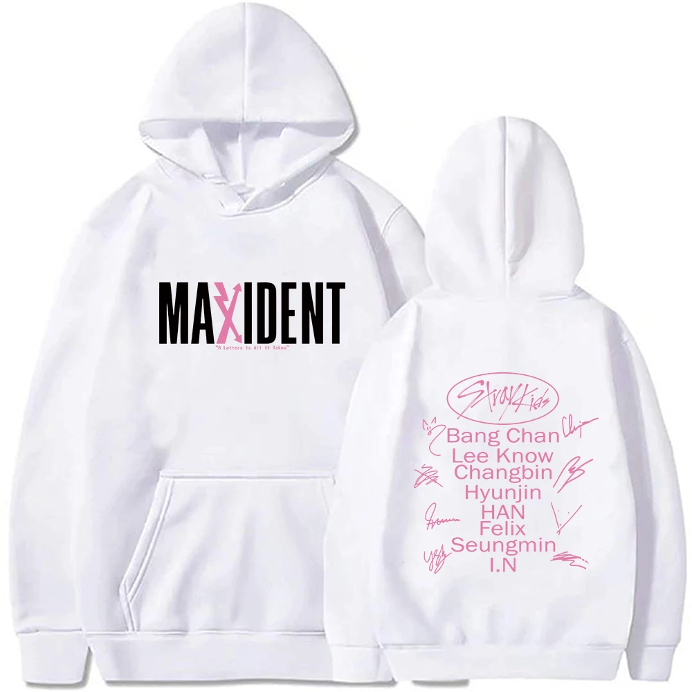 

Kpop Stray Kids Maxident Men Hoodie Women's Clothing Hip Hop Pullovers Stray Kids Sweatshirt girls Boy Autumn Winter Clothes