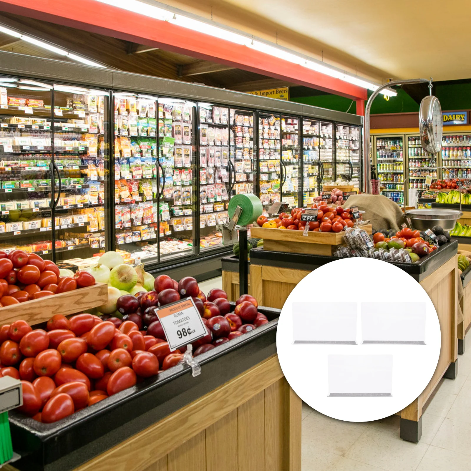 

3 Pcs Divider Supermarket Sorting Baffle Plastic Drawers Goods Classification Board PVC Side Splitter