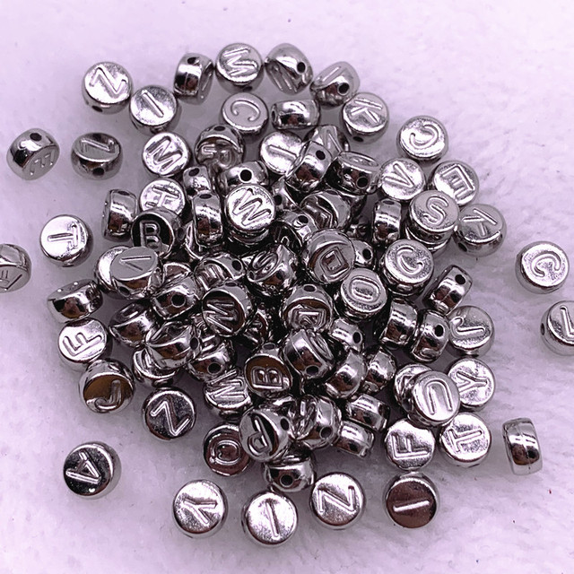 7x4mm Multicolour Oval Shape Letter Acrylic Loose Spacer Beads for Jewelry Making DIY Handmade Bracelet Accessories