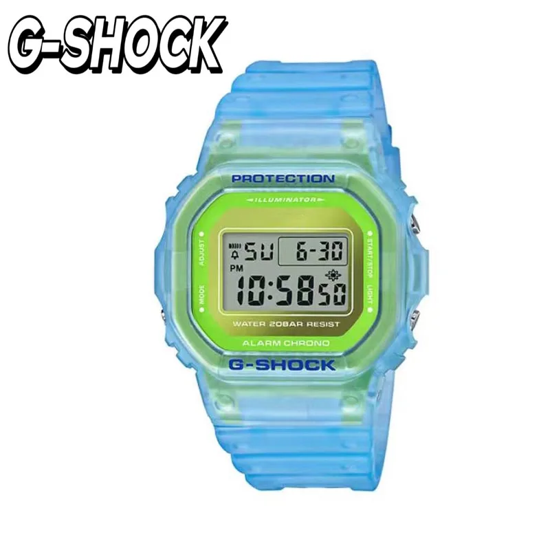 

G-SHOCK Luxury Brand DW-5600 Series Hand Retro Small Square Theme Fashion Sports Men's Watch Transparent Waterproof Souple Watch