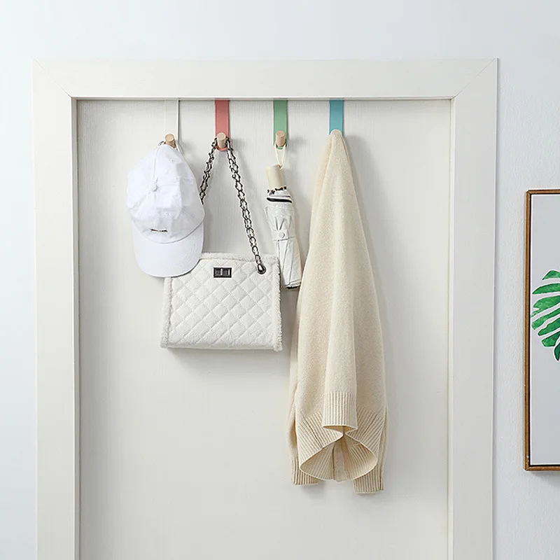 1PC Carbon Steel Wood Door Back Hook Towels Clothes Kitchen Bathroom Cabinet Storage Hanger Hook Behind Door Hanging Holder 15KG storage hook door hook