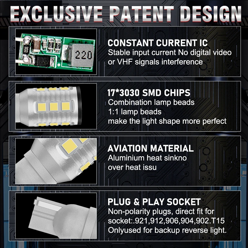 W5W T15 LED  ĵ 360  T10 3030 SMD 6000K 168 194 LED 5w5 ڵ ׸   ȣ  ȣ 
