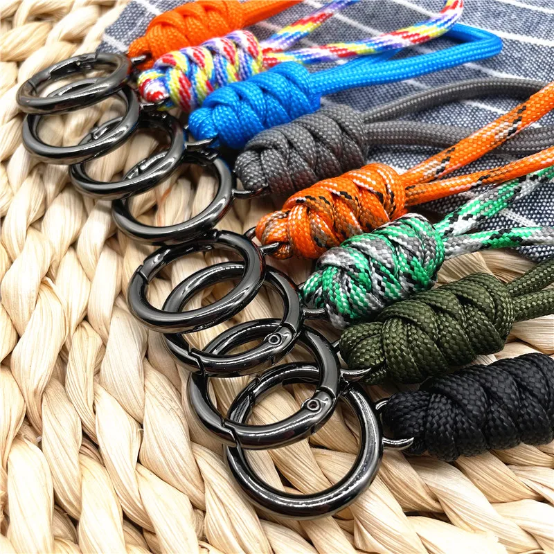 Outdoor Rock Climbing Paracord Snake Knot Keychain Camping Rescue Emergency  Rope Key Chains Handmade Backpack Anti-lost Rope - AliExpress