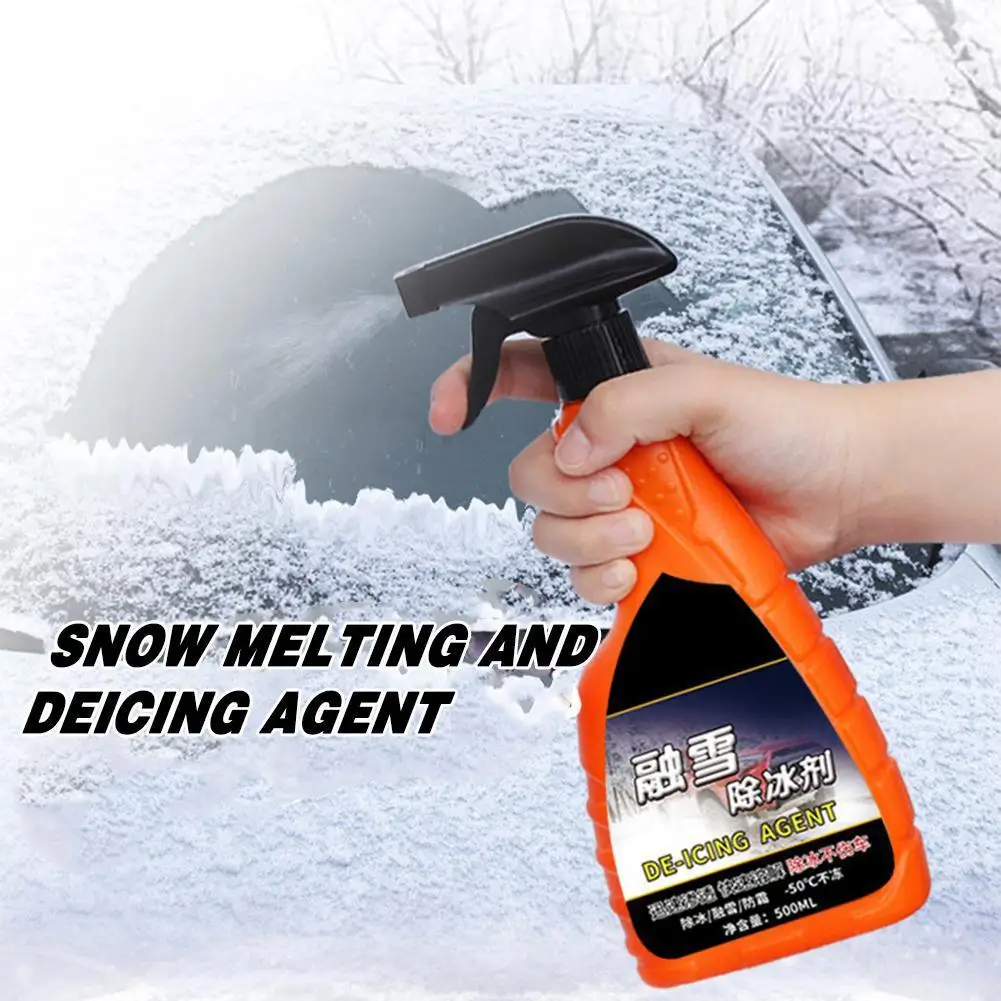 100ml/500ml Deicing Spray For Car Winter Snow Removal Windshield Anti Frost Universal Multi-Purpose Door Ice Melting Cleaner
