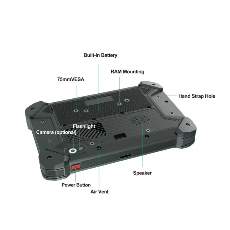 새로운 러기드 안드로이드 12 태블릿 방수 태블릿 내장 GPS 4G WIFI BT 차량 추적용