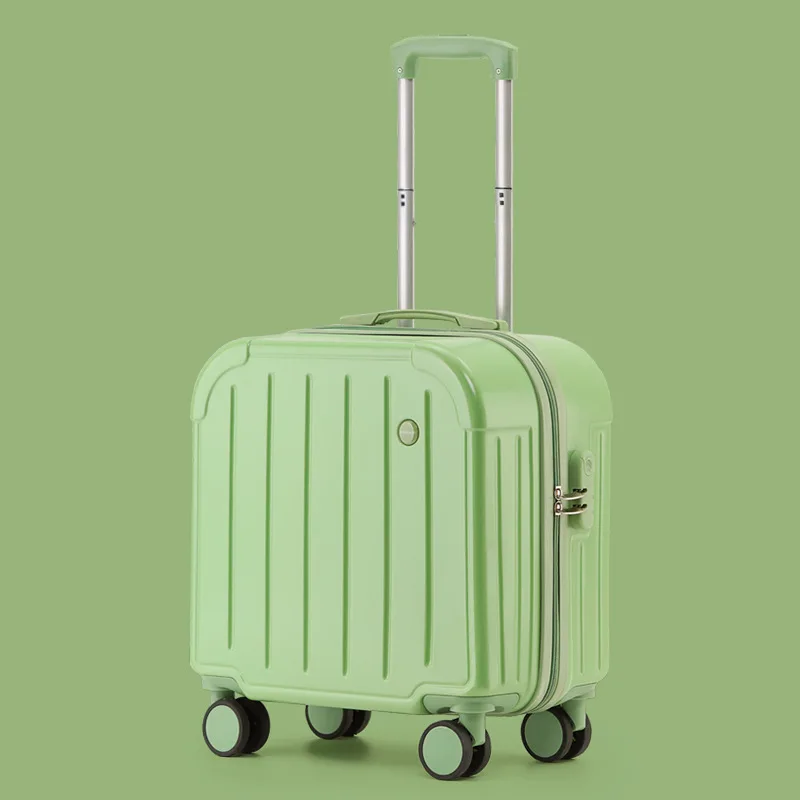 Small 18" Rolling Luggage Women Men Wheel Trolley Box Holiday Travel Clothes Carry Case