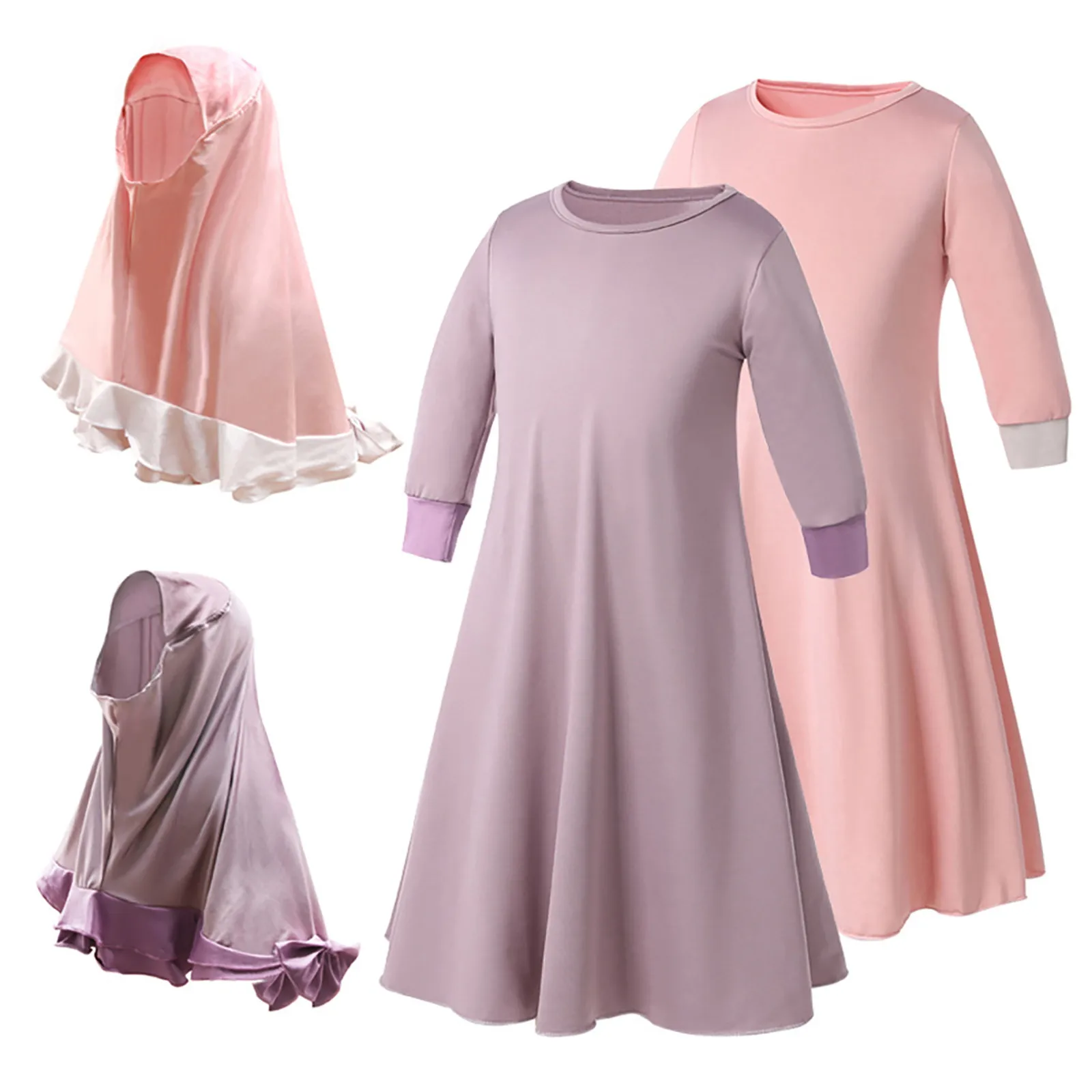 Toddler Kid Dress Baby Clothing Dubai Robe Muslim Girl Ramadan