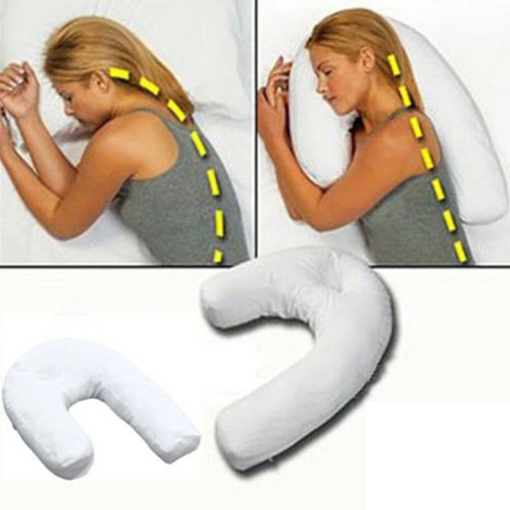 U Shape Pillow Neck Back Pillow Side Sleeper Contour Pillow with Ear Hole for Sleeping on Your Side for Neck Shoulder 2