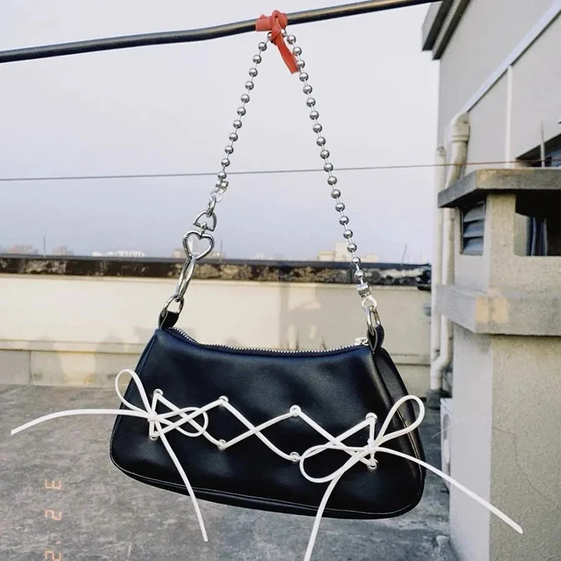 Fashion Women Shoulder Underarm Bag Luxury Design Chain Hobos Bag Solid Color Small Purse and Handbags For Ladies