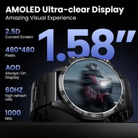 HAYLOU Solar 5 Voice Calling Smartwatch 1.58'' AMOLED Display 60Hz Smart Watch 24H Health Monitoring Sports Smartwatch for Men 3