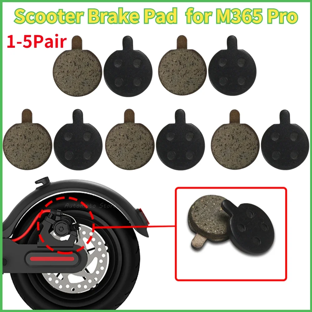 1-5Pair Electric Scooter Disc Brake Pads for Xiaomi M365 Pro Replacement Part Friction Plate Kick Scooter Accessories scooter brake pads