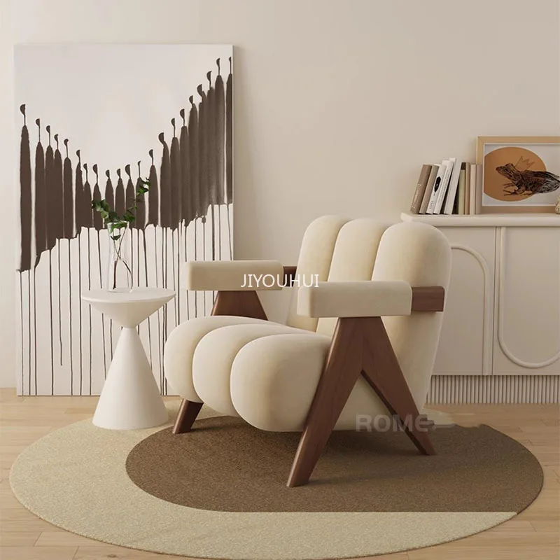 

Designer Single Living Room Chairs Rocking Tanning Japanese Nordic Dining Chair Modern Back Support Fauteuil Salon Decoration