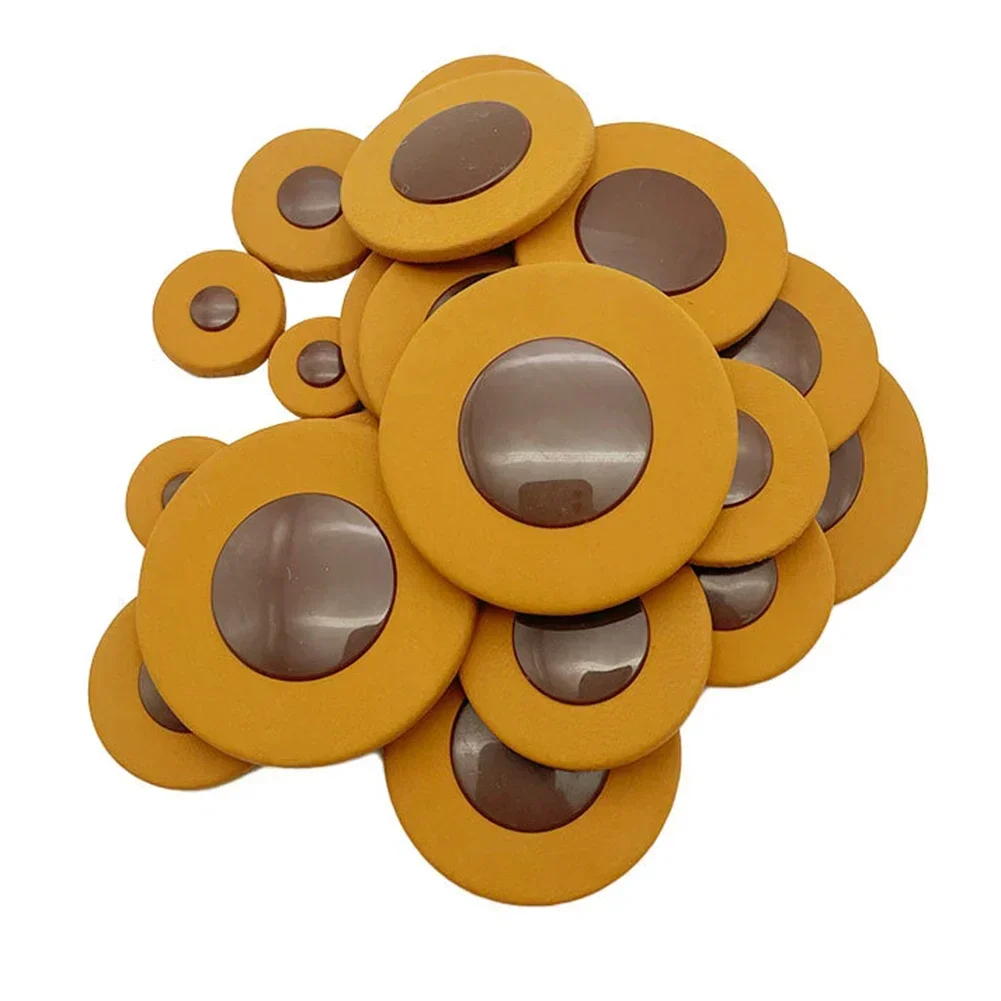 Eb For Tenor Sax Leather Pads 25Pcs 14 Sizes From 8.5mm To 46mm Replacement Accessories Brown Saxophone Sound Hole Pad Accessory saxophone accessories saxophone pads