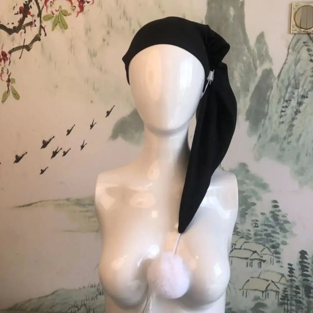 Birthday Party Gift Elastic Night Sleeping Caps with Pom Ball Adjustable Sleepwear Hat Stocking Santa Cap Women Men