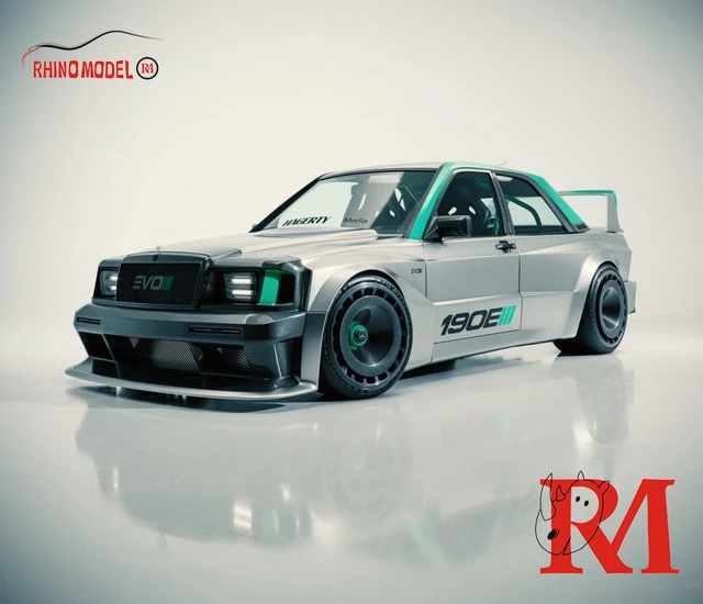 Rhino Model 1:64 190E W201 Silver Diecast Model Car - AliExpress 26