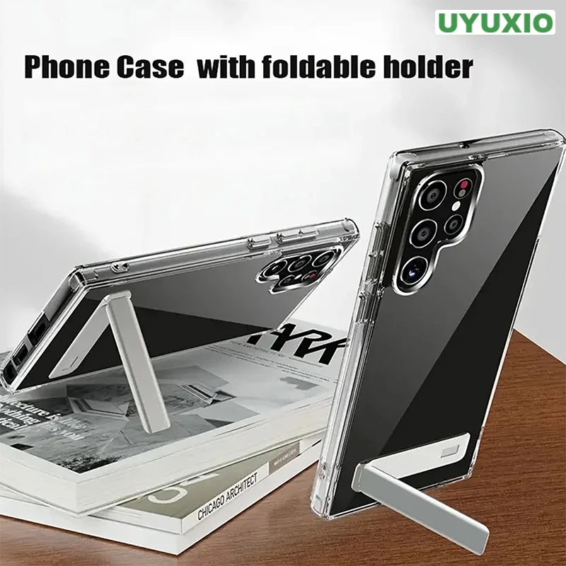 Clear Mobile Phone Case with Kickstand and Holder