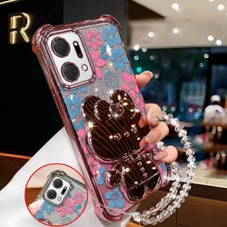 Set di Accessori Telefonici Floreali Vibranti: Custodia, Laccetto e Supporto