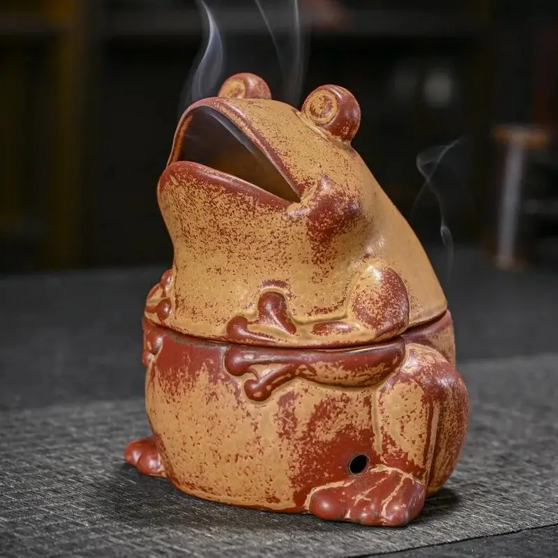 1pc Frog Incense Coils Burner Ceramic Handicrafts Incense Holder